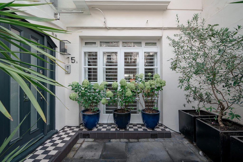 A landscaped front garden in Kensington, London.